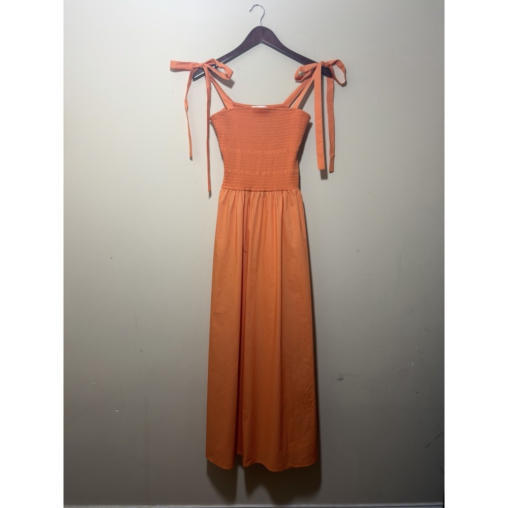 COS Shirred Smocked Midi Dress Size S
